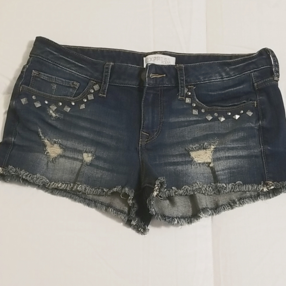 Distressed Dinem Shorts